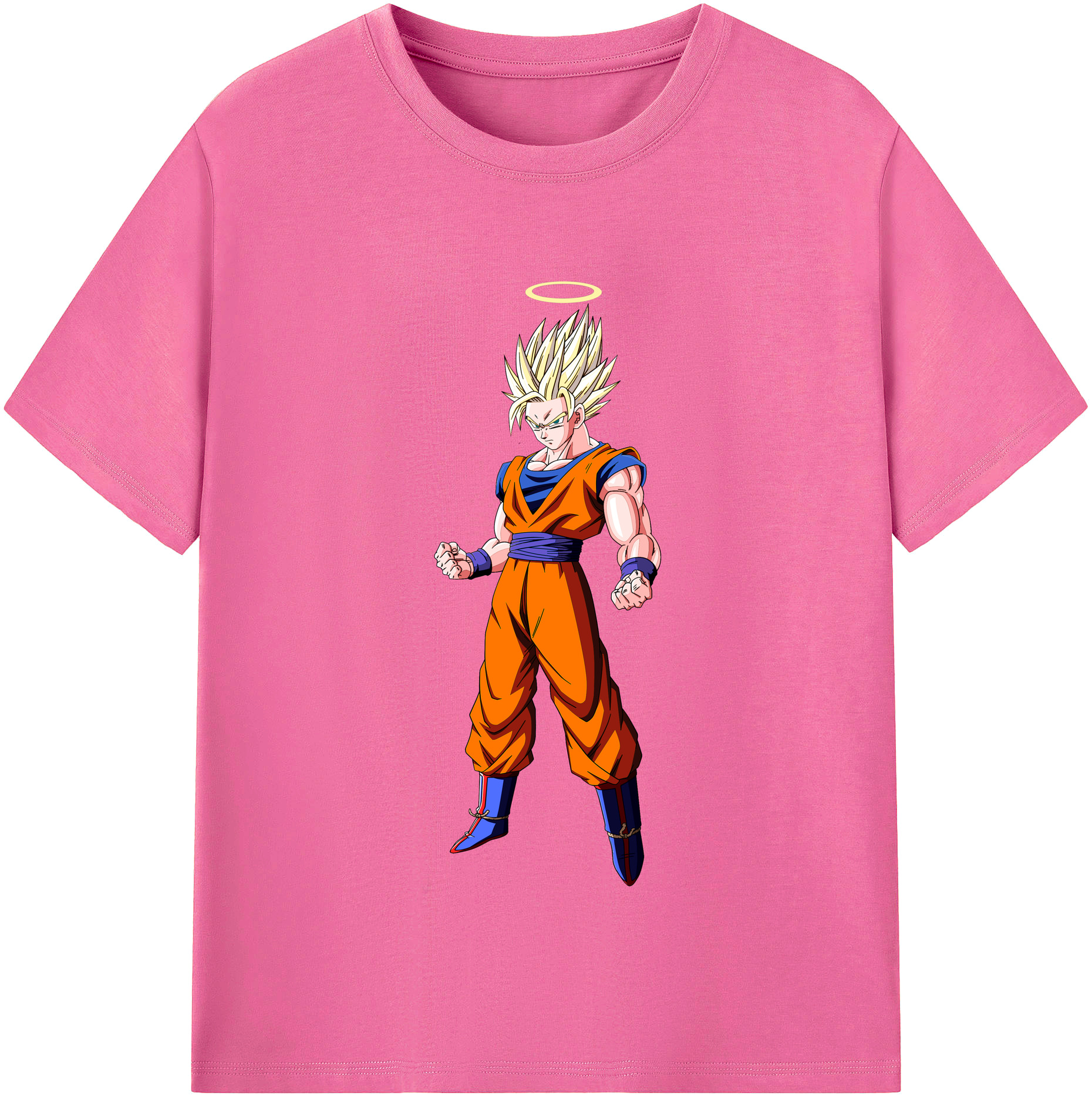 （画像用） ドラゴンボール 孫悟空（そん ごくう）Son Goku カカロット DRAGON BALL Kakarotto レディースカジュアルプリントTシャツ（綿100％）